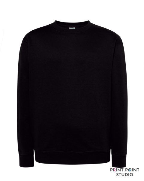 Bluza dresowa unisex czarna przód Bluza dresowa unisex czarna przód