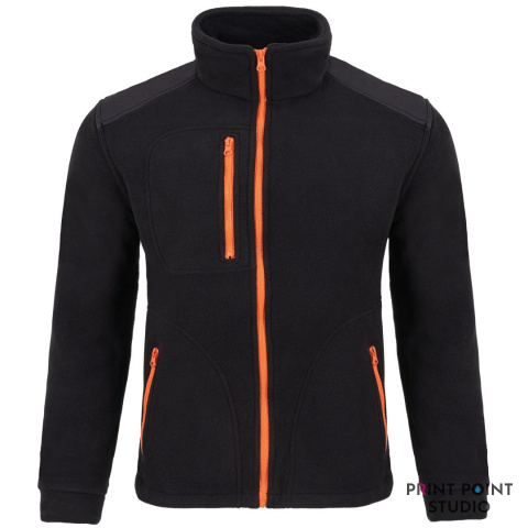 Męski Polar Fleece Premium czarny/pomarańczowy Męski Polar Fleece Premium czarny/pomarańczowy