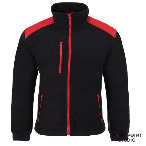 Męski Polar Fleece Premium czarny/czerwony Męski Polar Fleece Premium czarny/czerwony