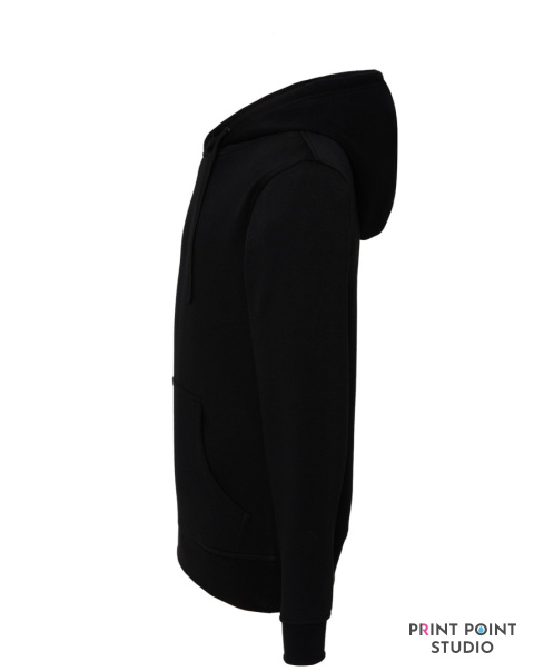 Damska bluza z kapturem czarny bok Damska bluza z kapturem czarny bok