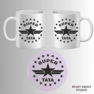 Zestaw Kubek + Podkładka - Super Tata