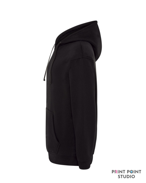 Męska bluza z kapturem czarna bok Męska bluza z kapturem czarna bok