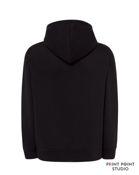 Męska bluza z kapturem czarny tył Męska bluza z kapturem czarny tył