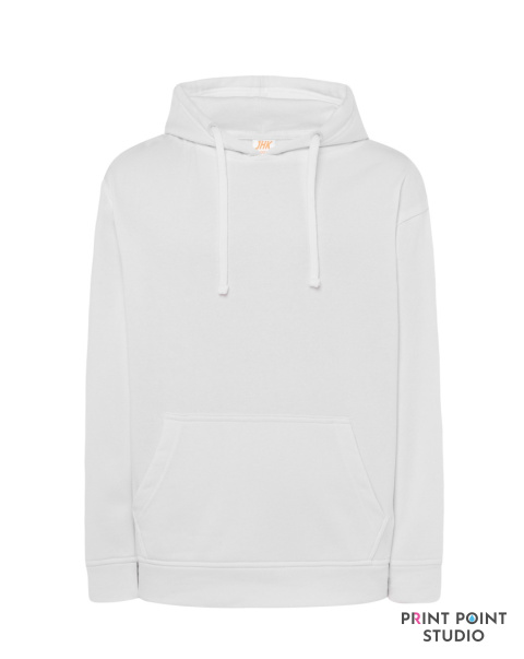 Męska bluza z kapturem biały Męska bluza z kapturem biały