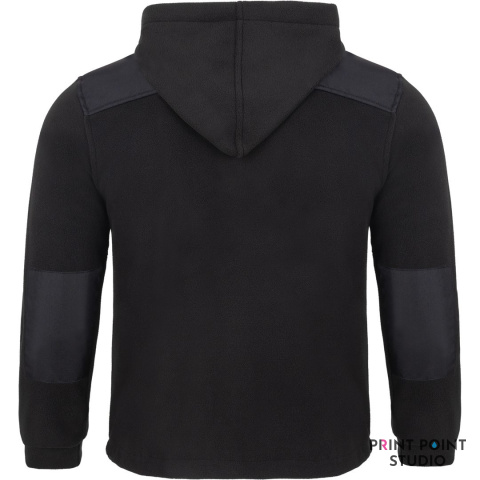 Polar Męski Premium Hood z odpinanym kapturem czarny tył Polar Męski Premium Hood z odpinanym kapturem czarny tył