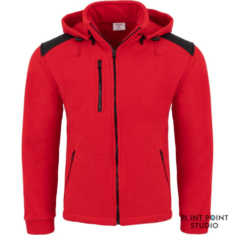 Polar Męski Premium Hood z odpinanym kapturem czerwony Polar Męski Premium Hood z odpinanym kapturem czerwony