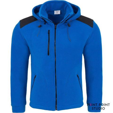 Polar Męski Premium Hood z odpinanym kapturem niebieski Polar Męski Premium Hood z odpinanym kapturem niebieski