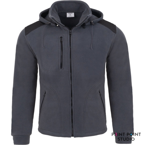 Polar Męski Premium Hood z odpinanym kapturem grafitowy Polar Męski Premium Hood z odpinanym kapturem grafitowy