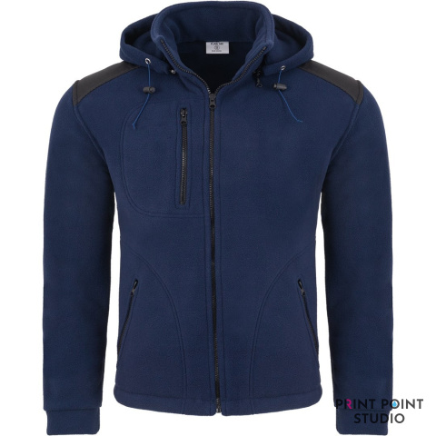 Polar Męski Premium Hood z odpinanym kapturem granatowy Polar Męski Premium Hood z odpinanym kapturem granatowy