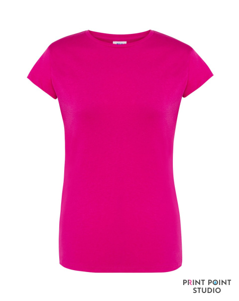 T-Shirt damski premium z krótkim rękawem fuksja T-Shirt damski premium z krótkim rękawem fuksja