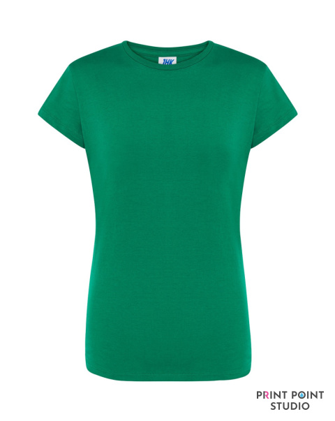 T-Shirt damski premium z krótkim rękawem butelkowa zielen T-Shirt damski premium z krótkim rękawem butelkowa zielen