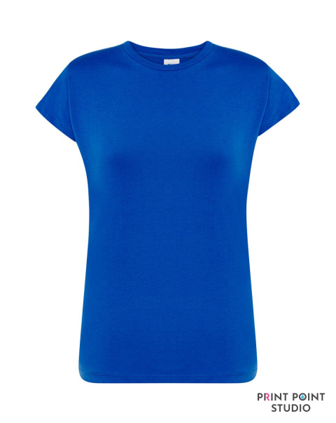 T-Shirt damski premium z krótkim rękawem niebieski T-Shirt damski premium z krótkim rękawem niebieski