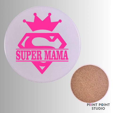 Zestaw Kubek + Podkładka - Super Mama Zestaw Kubek + Podkładka - Super Mama