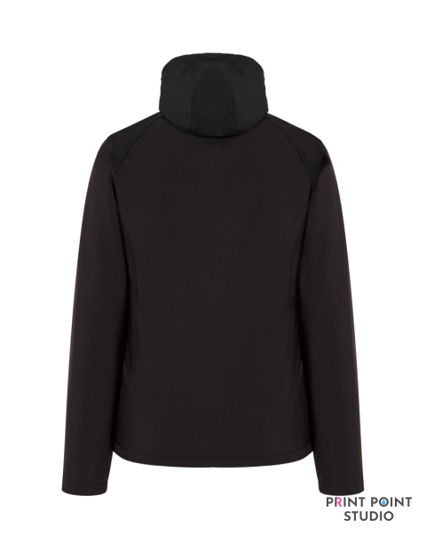 Softshell Jacket Hooded Lady Black tył Softshell Jacket Hooded Lady Black tył