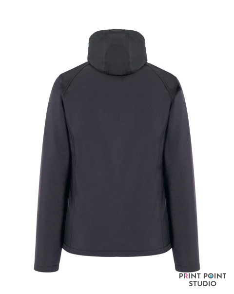 Softshell Jacket Hooded Lady Navy tył Softshell Jacket Hooded Lady Navy tył