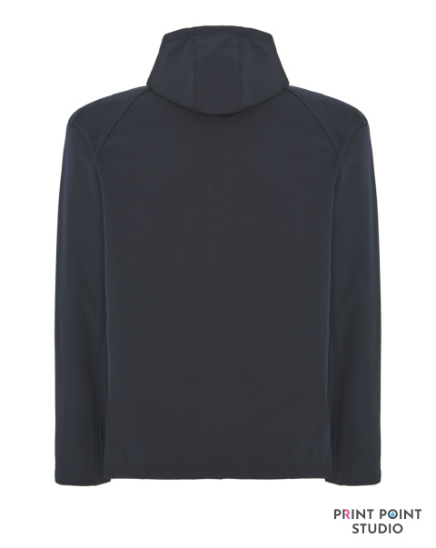 Softshell Jacket Hooded Man Navy tył Softshell Jacket Hooded Man Navy tył
