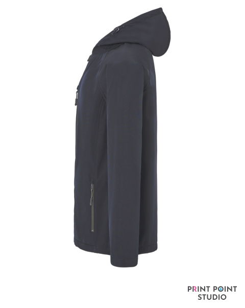 Softshell Jacket Hooded Man Navy bok Softshell Jacket Hooded Man Navy bok