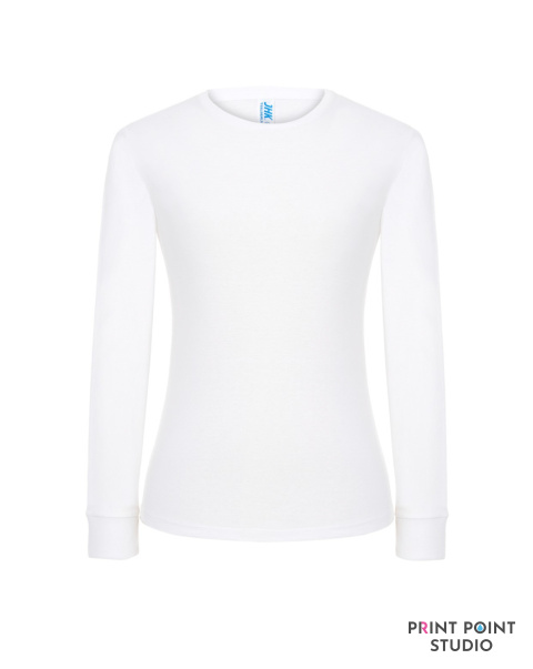 T-Shirt damski premium z długim rękawem biała T-Shirt damski premium z długim rękawem biała