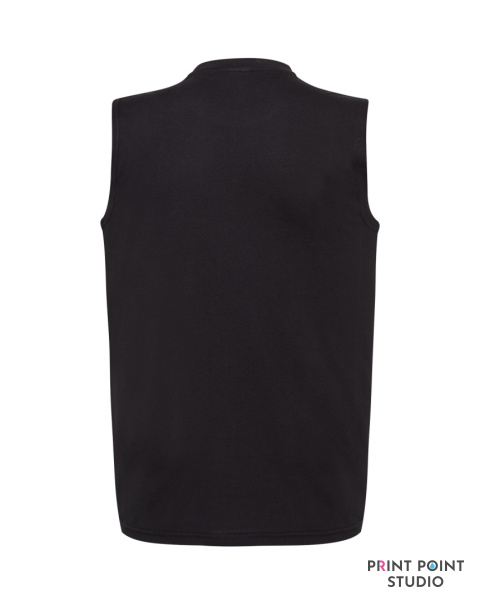 T-shirt męski bez rękawów Czarny tył T-shirt męski bez rękawów Czarny tył