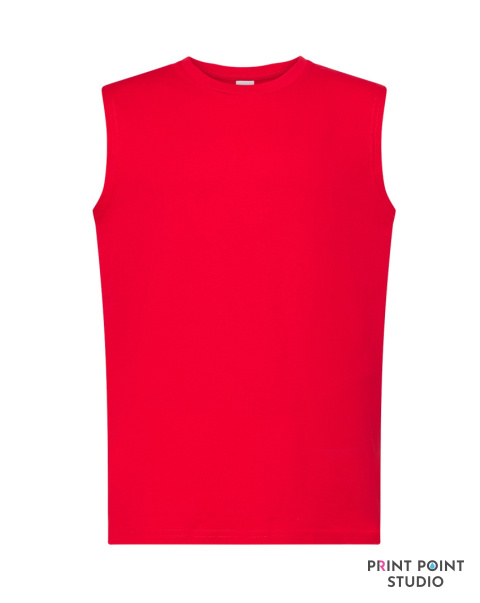 T-shirt męski bez rękawów czerwony T-shirt męski bez rękawów czerwony