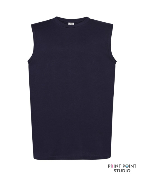 T-shirt męski bez rękawów granatowy T-shirt męski bez rękawów granatowy