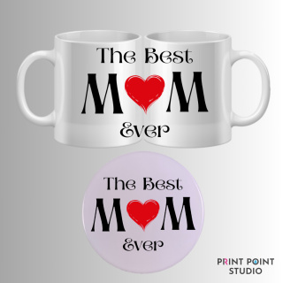 Zestaw Kubek + Podkładka - The Best Mom Ever
