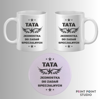 Zestaw Kubek + Podkładka - Tata Jednostka Do Zadań Specjalnych